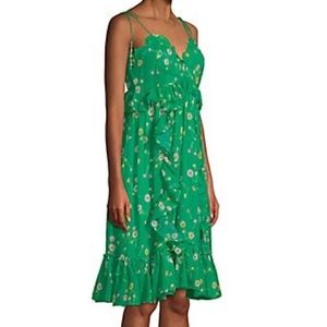 Silk Floral Shoulder Tie Dress - The Kooples